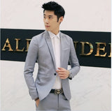 Men's Slim Fit Casual One Button Blazer Jacket Slim Fit Men’s Blazer Mens Solid Color Business Dress Formal Party Jacket Blazer